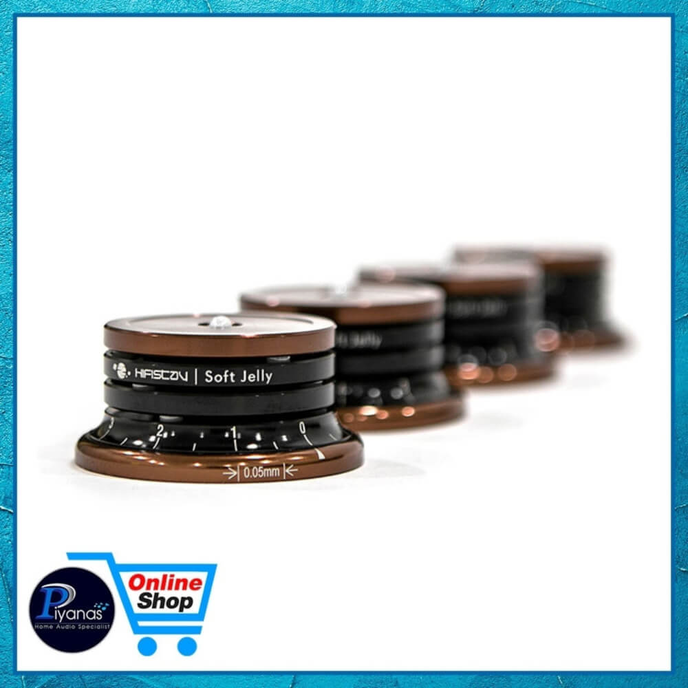 ฐานรองเครื่องเสียง HIFISTAY : SOFT JELLY (50 MM) (BLACK/BROWN) SET OF 4